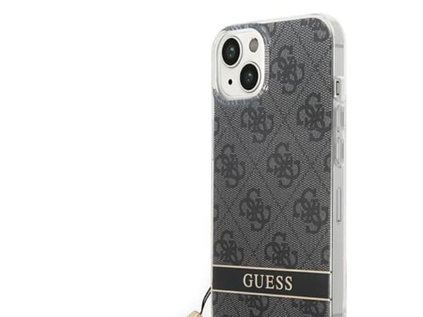 Guess GUOHCP14MH4STK iPhone 14 Plus 6.7" black/black hardcase 4G Print Strap