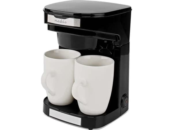 Nedis KACM140EBK, Kaffebrygger (drypp), Malt kaffe, 450 W, Sort