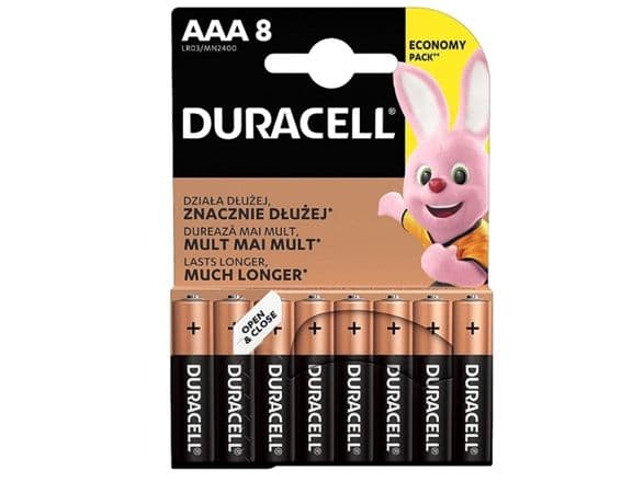 Duracell Basic MN2400 BL8 AAA alkalisk