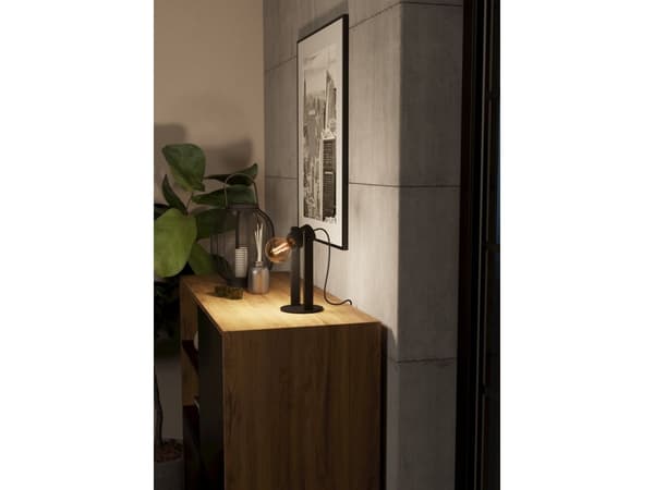 EGLO PLIMSOLL bordlampe E27 H255 sort FSC