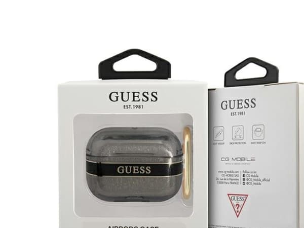 Guess  GUAPHHTSK AirPods Pro cover czarny/black Strap Collection