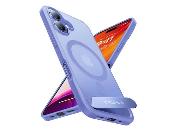 Torras Pstand Series etui til iPhone 16 (Blå)