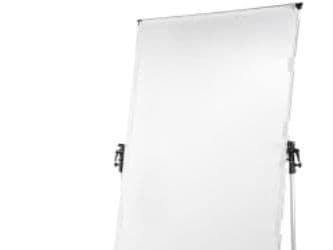 Walimex Pro Rolling Reflector Panel - Reflektor/diffuser - sort/sølv/hvid - syntetisk fiber - 150 cm x 200 cm