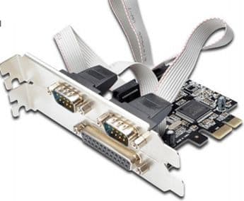 MicroConnect - Parallell/seriell adapter - PCIe 2.0 - parallell x 1 + seriel x 2