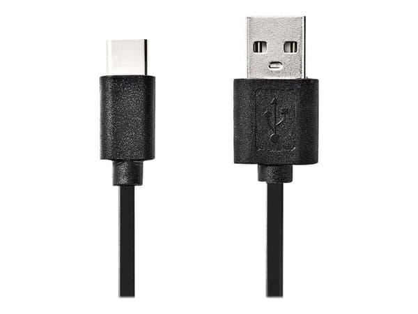 Nedis USB-kaapeli, USB 2.0, 2 m, USB-C – USB-A, 0,48 Gbit/s, musta (CCGB60600BK20)