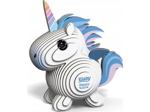 Eugy the Blue Unicorn 3D Eco-pussel