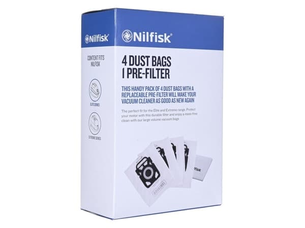 Nilfisk Dammsugarpåsar för Elite, Extreme och King - 4-pack