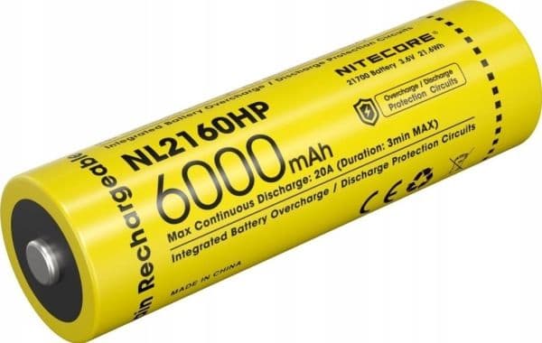 Nitecore 21700 batteri 6000mAh High Performance