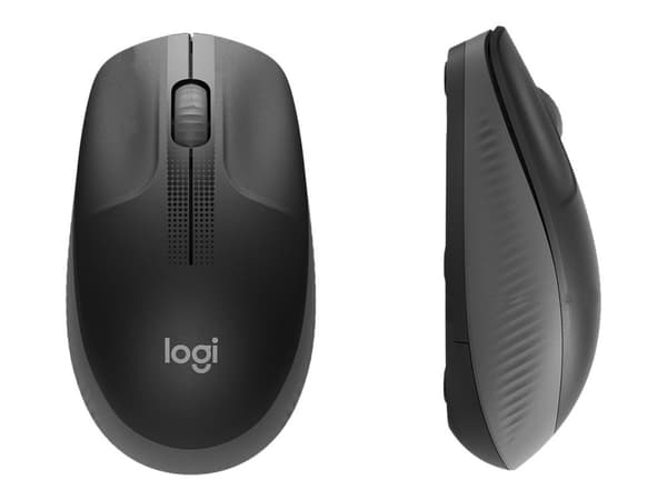Logitech M190 - Mus - optisk - 3 knapper - trådløs - USB trådløs mottaker - koksgrå