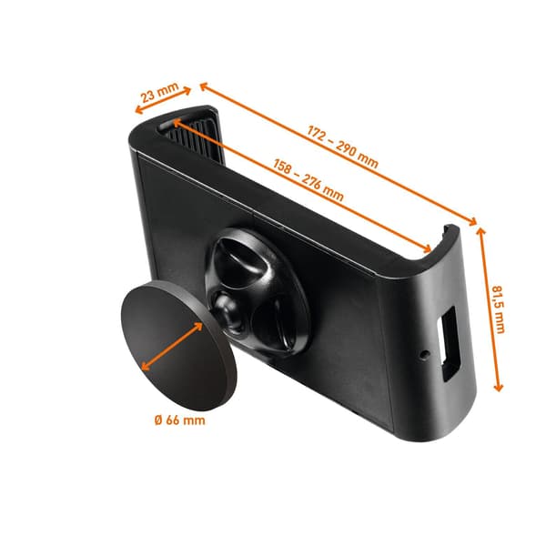 Tabletin pidike TOUGH MAGNETIC XL 7-13", musta
