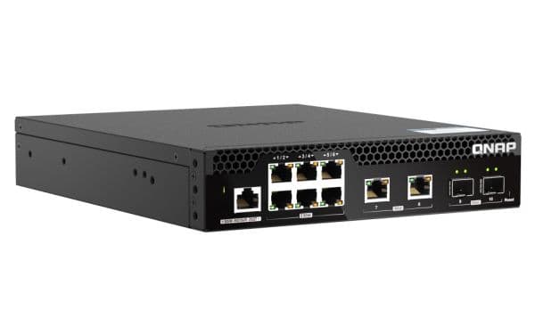 QNAP Web Managed Series - Switch - Halvbredd, lager 2 - Hanterad - Rackmonterbar
