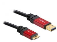 Delock Premium - USB-kabel - USB-type A (hann) til Micro-USB Type B (hann) - USB 3.0 - 2 m - svart