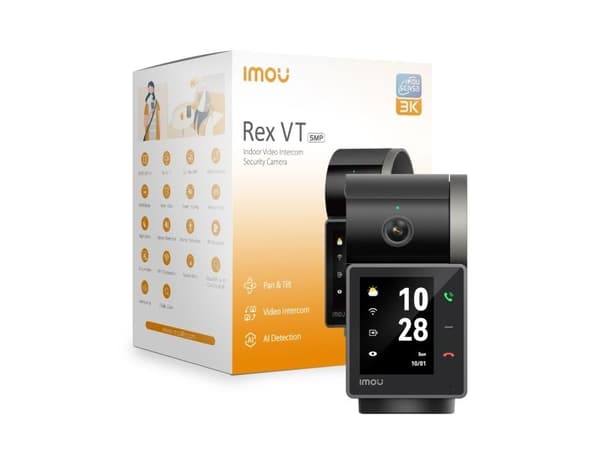 Imou Rex VT Pro, IP-sikkerhetskamera, Innendørs, Trådløs, 50 m, Bord, Sort
