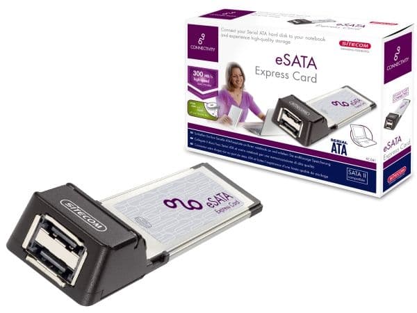 Sitecom XC-041 – Tallennuslaitteen hallinta – eSATA 3 Gb/s – ExpressCard