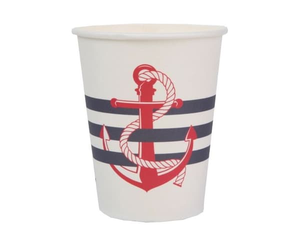 Marinblå pappersmugg, 27 cl