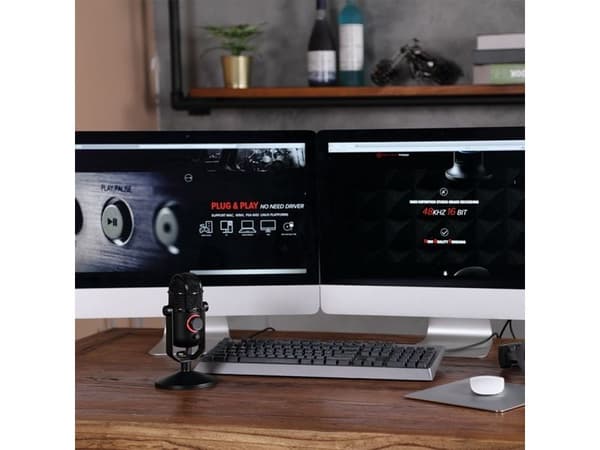Stativ USB-studiemikrofon Thronmax M3PLUS Fod, Inkl. kabel