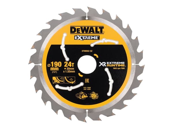 DeWALT XR Extreme Runtime - Cirkelsågblad - 190 mm - 24 tänder