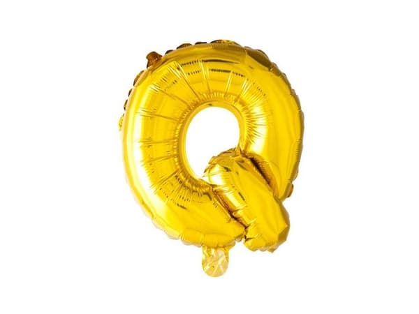 Folie ballon Q, guld 41 cm
