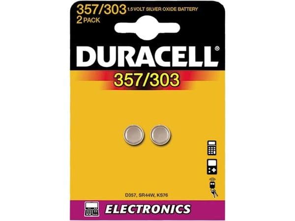 Duracell Electronics 357H - Batteri 2 x SR44 - sølvoksid - 190 mAh