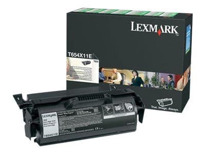 Lexmark T654 Extra High Yield Return Program Print Cartridge, Musta