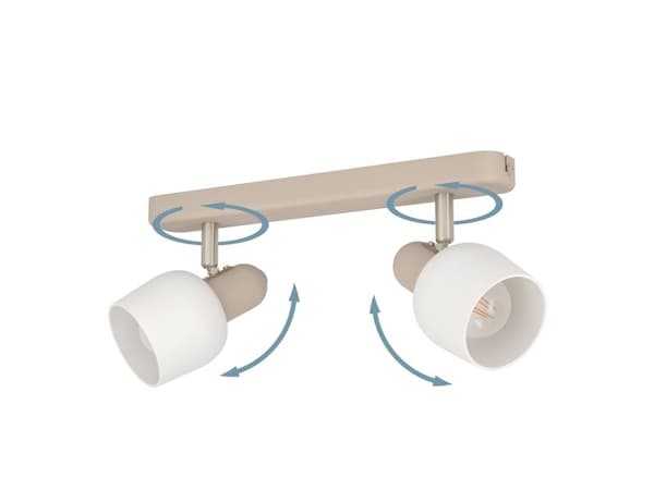 EGLO CORATO RAIL 2XE14 SAND/BS/OPAL