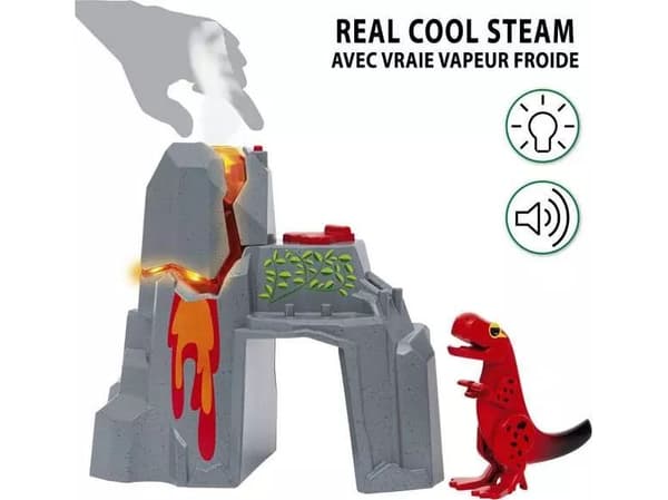 BRIO World dinosaur vulkan med utbruddsfunksjon, jernbane