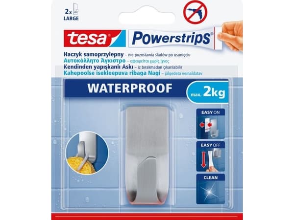 Tesa Powerstrips Waterproof Hook i metall