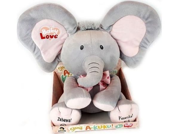 Madej Kuku grå kongelig interaktiv elefant