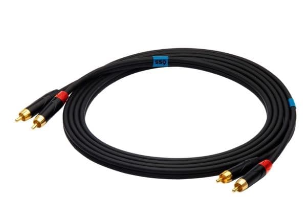 SSQ RCARCA3 - Kabel 2x RCA - 2x RCA - 3 m, Sort