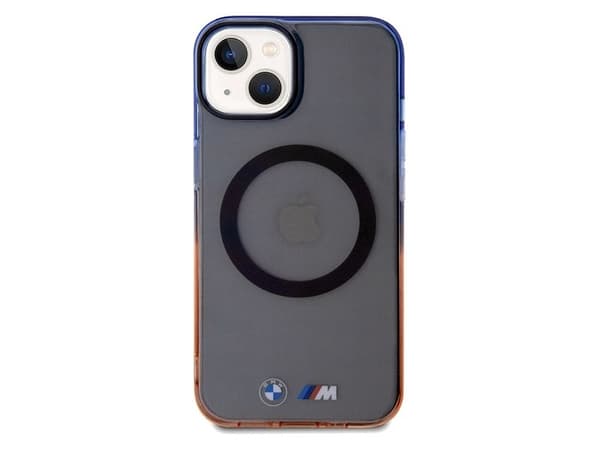 BMW gradient bumper MagSafe-skal för iPhone 15 Plus / 14 Plus - grå