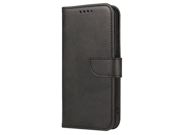 Magnetdeksel elegant etui med klaff og stativfunksjon til Honor Magic 4 - svart