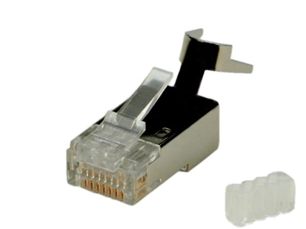 ROLINE Cat.6 Modular Plug, shielded, for Solid Wire 10 pcs., Läpinäkyvä