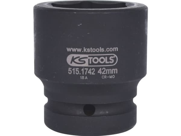 KS Tools 515.1742, Kraftpipe, Sort, 1 hoder, 1", Metrisk, 42 mm