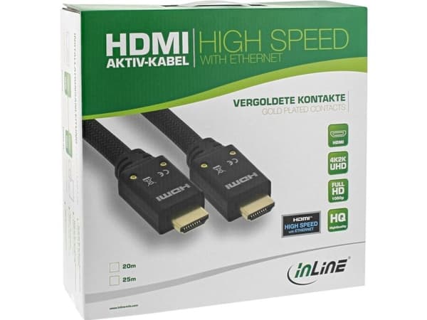 InLine HDMI - HDMI 25 m musta (17525A)