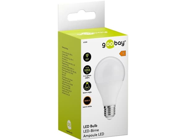 Goobay 65388, 11 W, E27, 1055 lm, 20000 timer, Varm hvit
