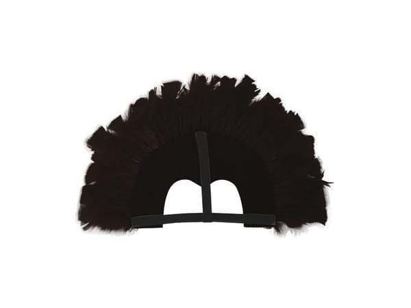 Svart samba fjäderhårpynt