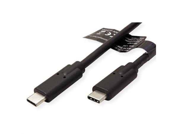 ROLINE 11.02.9072, 1,5 m, USB C, USB C, USB 3.2 Gen 2 (3.1 Gen 2), 20 Gbit/s, Sort