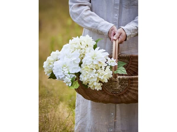 BLOOMINGVILLE Hydrangea stilk hvit kunstige blomster