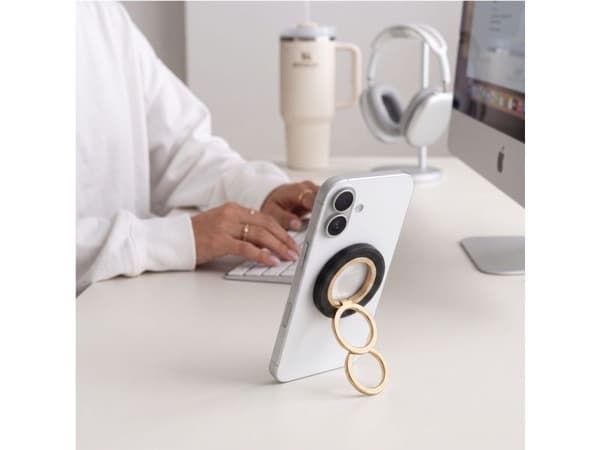 TECH-PROTECT MMR700 LAMANO magnetisk MagSafe phone ring – sort/guld