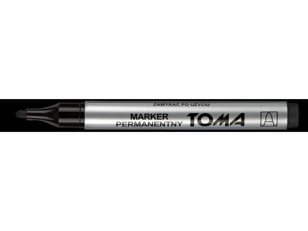 TOMA permanent rund svart marker (10 stk.)