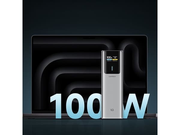 Tehopankki CUKTECH CKPB100PGLBL 150W 10000mAh USB-C USB-A - szary