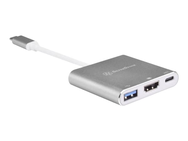 SilverStone EP08 - Ekstern videoadapter - USB-C 3.1 - HDMI - koksgrå