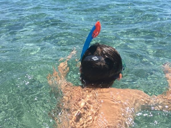 SCHILDKRÖT junior snorkelsett “Barbados”, 2-delt, blå