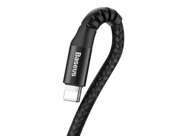 Baseus CALSR-01, 1 m, USB A, USB C/Lightning, USB 2.0, 480 Mbit/s, Sort