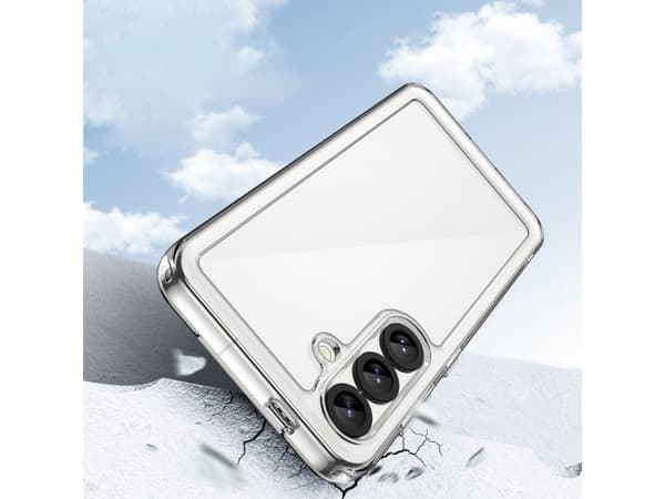 Outer Space-deksel til Samsung Galaxy S25 Edge med fleksibel ramme - transparent