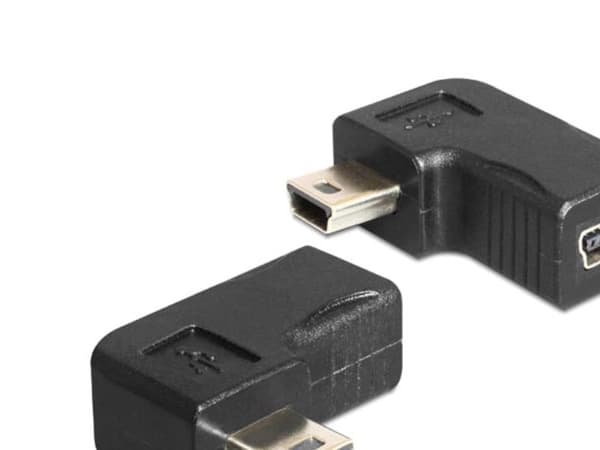 DeLOCK 65448, USB-B mini, USB-B mini, Musta