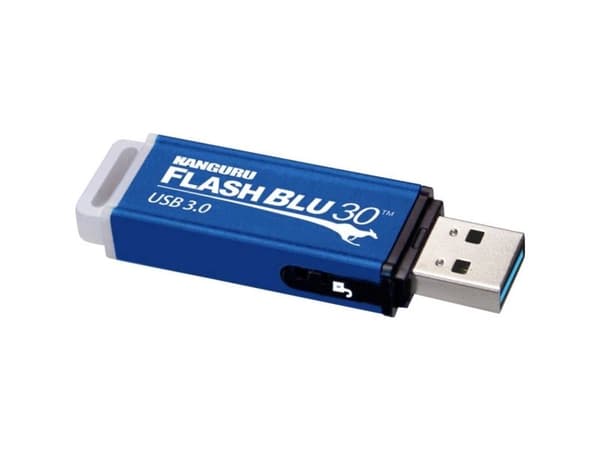 Kanguru FlashBlu30 USB 3.0 with Write Protect Switch - USB flash-enhet - 16 GB - USB 3.0
