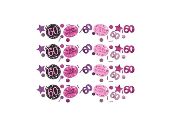 Konfetti 60 vuotta Pink Sparkling