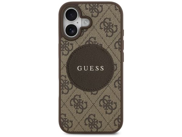 Guess 4G Circle Classic Logo MagSafe case for iPhone 17 - brown