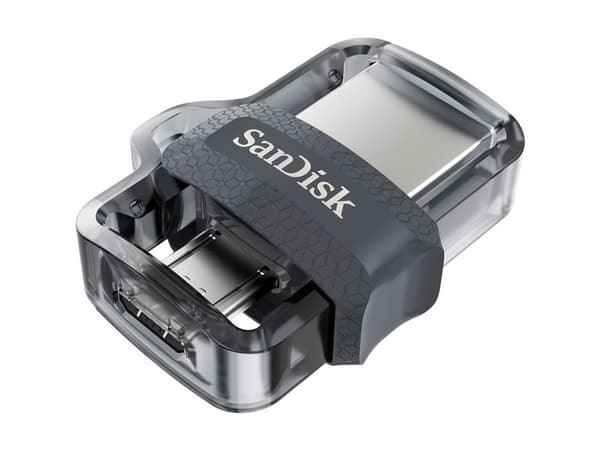 SanDisk Ultra Dual - USB-flashstasjon - 64 GB - USB 3.0 / micro USB